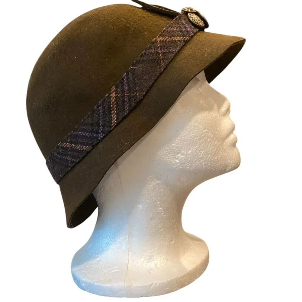 Wool Cloche Hat Womens M/L Retro Lagom‎ Regency Classiccore Scandi Chic Luxury